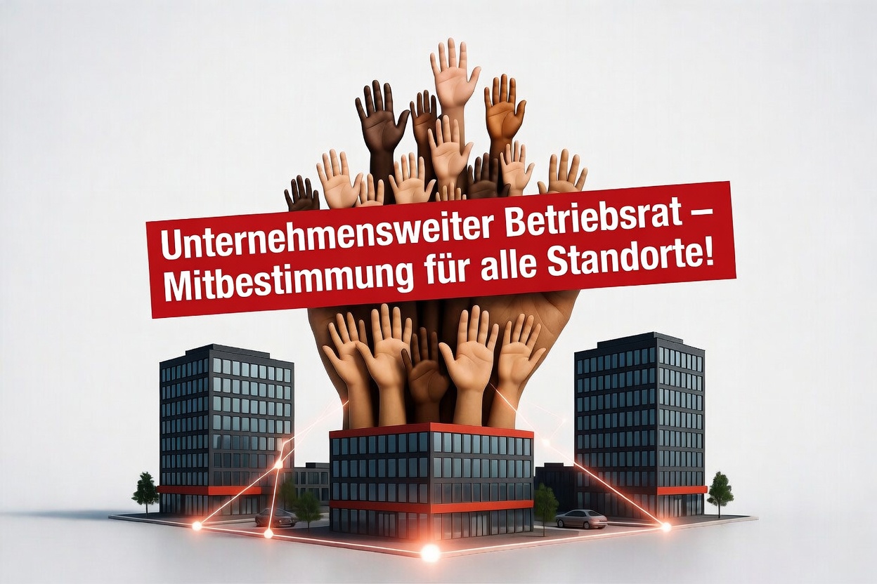 Unternehmensweiter Betriebsrat – Wir fordern Mitbestimmung für alle Standorte!